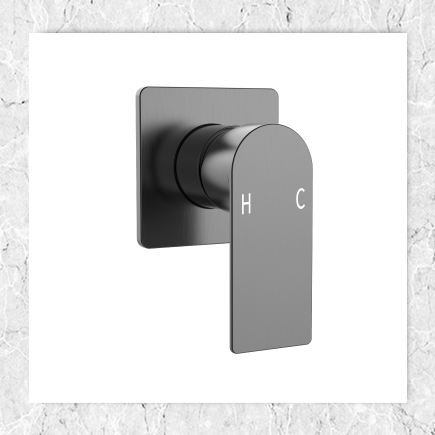 Shower Mixer Square Gun Metal