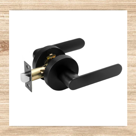 Door Lock Round Black - Passage