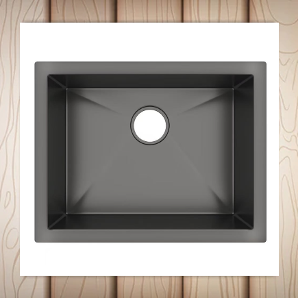 Single Bowl Black Square Sink