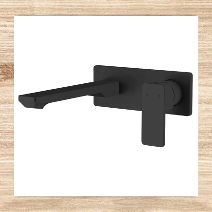 Wall Mount Tap Set Black