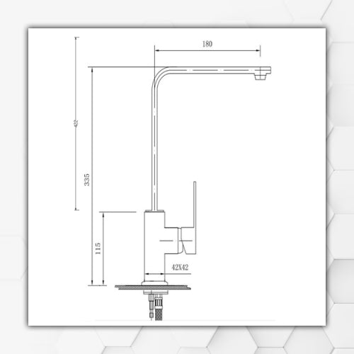 Neel Square Kitchen Tap chrome