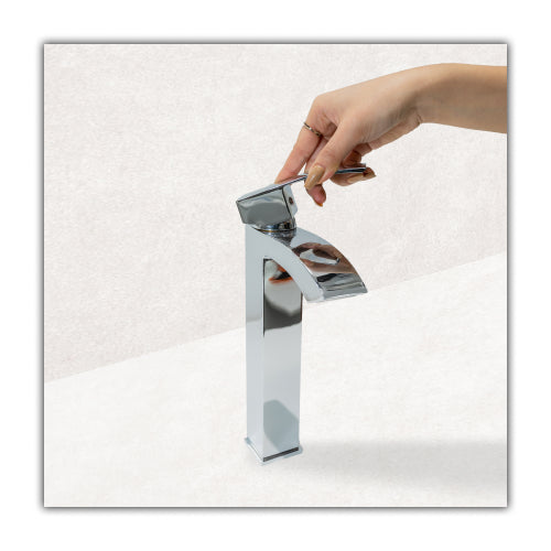 Vellum Tall Square Tap Chrome