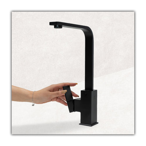 Neel Square Kitchen Tap Black
