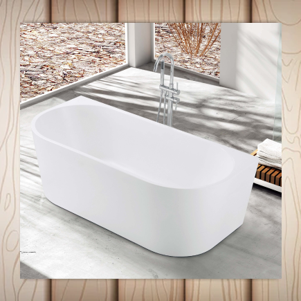 OVAL BACK TO WALL WHITE 1500