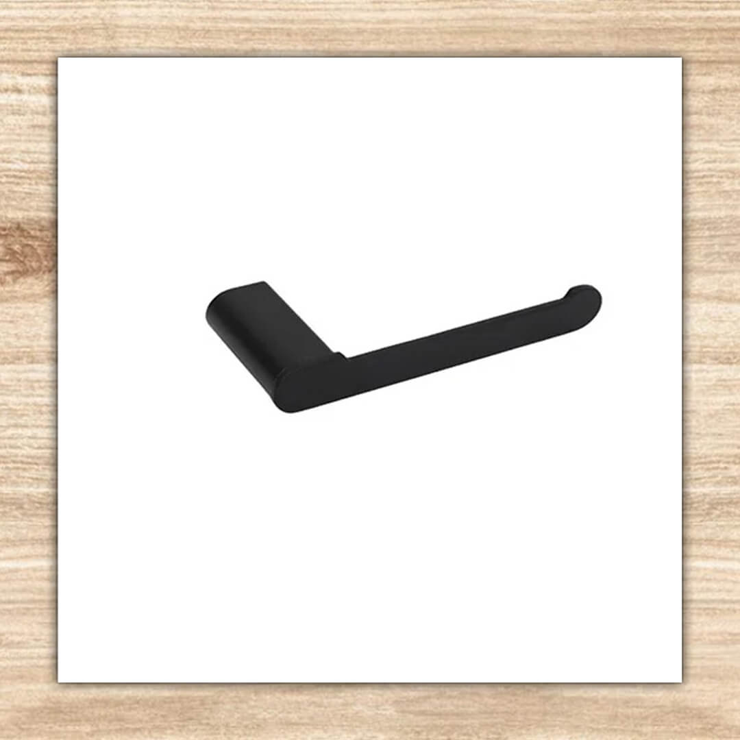 Toilet Paper Holder Black Single Square