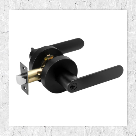 Door Lock Round Black - Entree