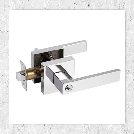 Door Lock Square Chrome - Entree