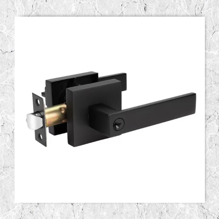 Door Lock Black Square - Entree
