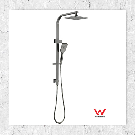 Double Shower Square Gun Metal