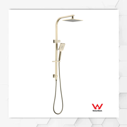 Double Shower Square Gold