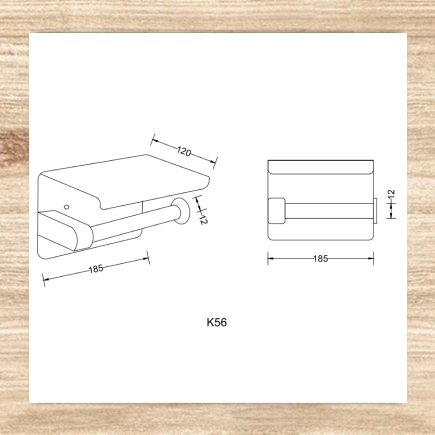 Toilet Paper Holder Gun Metal