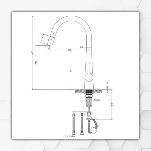 Aqua Round Tap black