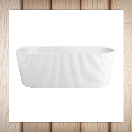 FLUTE BACK TO WALL WHITE 1500