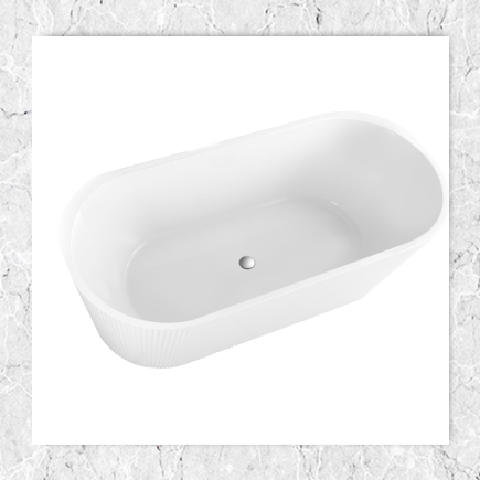 FLUTE BACK TO WALL WHITE 1700