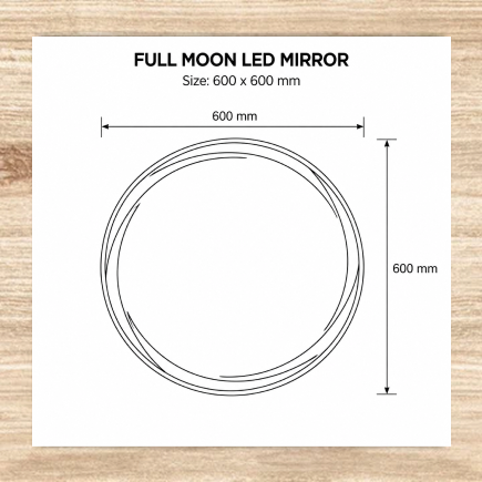 Full Moon LED Mirror 600-600