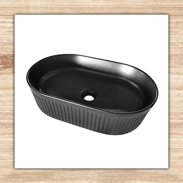 Crystal Black Oval Basin