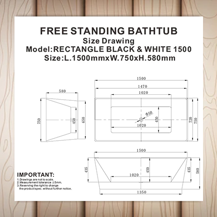RECTANGLE BLACK&WHITE 1500