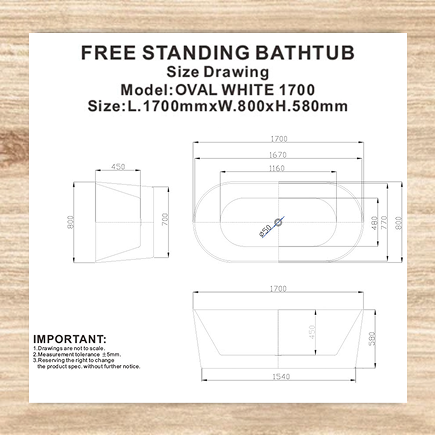 OVAL BLACK & WHITE 1700
