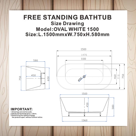 OVAL BLACK & WHITE 1500