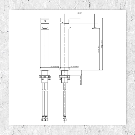 Vista Chrome Square Tall Tap