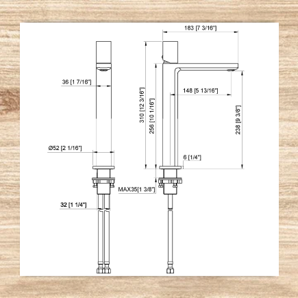 Nova Tall Tap Chrome
