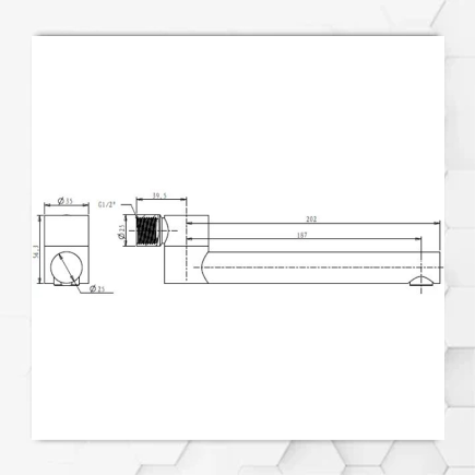 Bath Spout Square Gold