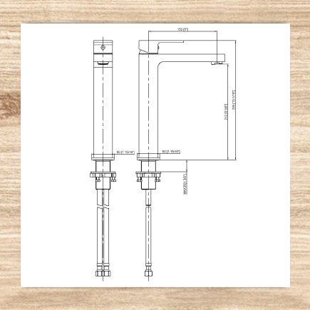 Vista Gun Metal Square Tall Tap