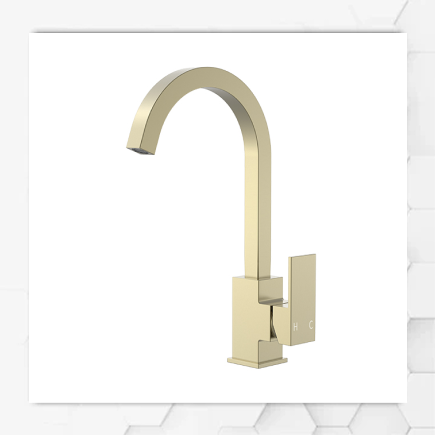 Quest Sink Tap Brass Gold