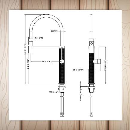 Zenith Kitchen Tap Brass Gold