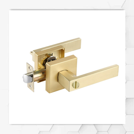 Door Lock Square Gold - Privacy