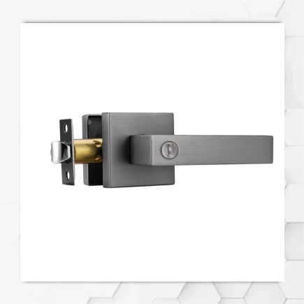 Door Lock Square Gun Metal - Privacy