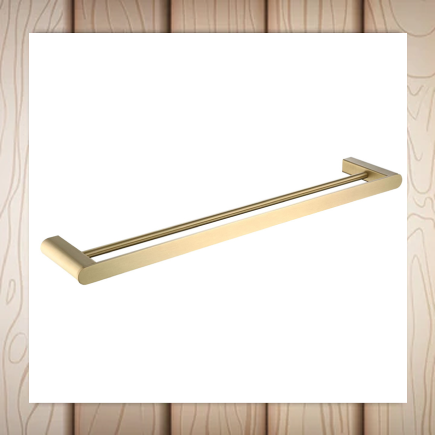 Towel Rail Double Gold