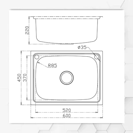 Single Laundry Sink Black