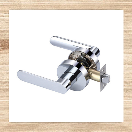 Door Lock Round Chrome - Passage