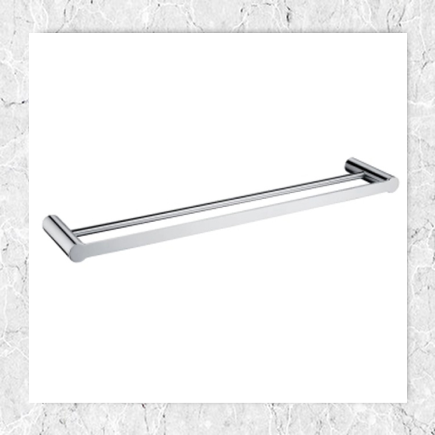 Towel Rail Double Chrome Round