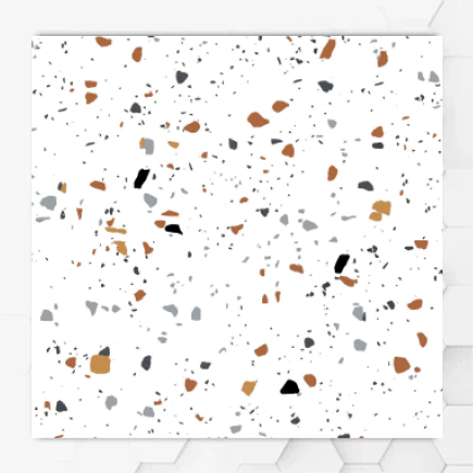 White Terrazzo Glossy