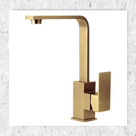 Neel Square Kitchen Tap Gold