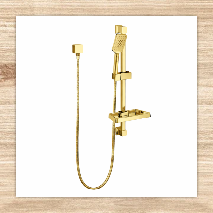 Single Shower Rail Gold