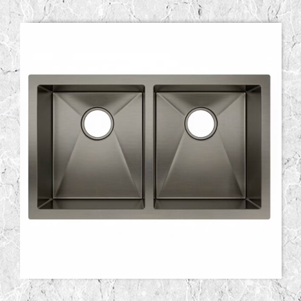 Double Bowl Sink Gun Metal