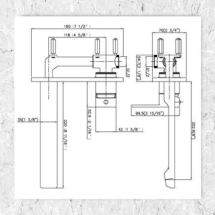 Wall Mount Tap Set Chrome