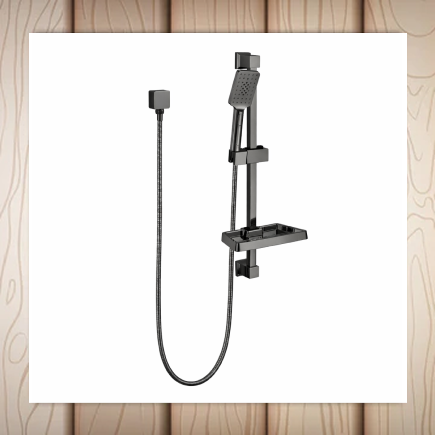 Single Shower Rail Gun Metal