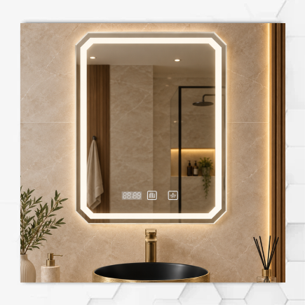 Octagon LED Mirror - 600-800