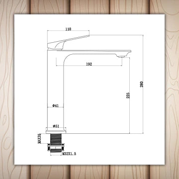 Meir tall tap black