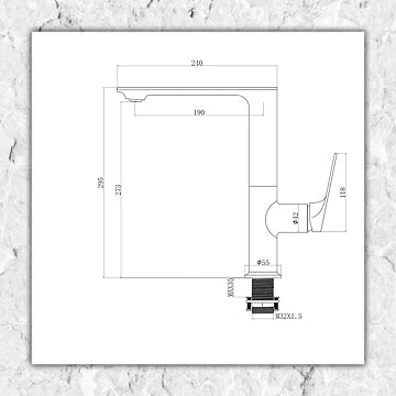 Nexa Tall Kitchen Tap Black