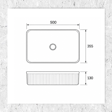 Noosa Fluted Basin White
