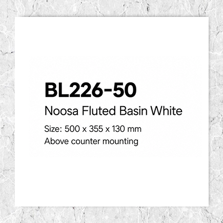 Noosa Fluted Basin White