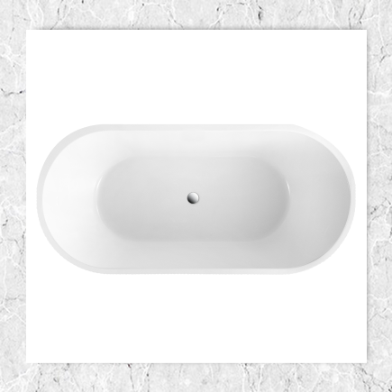 OVAL BACK TO WALL WHITE 1700