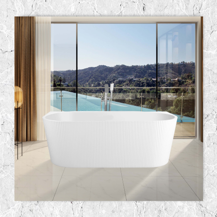 OVAL BACK TO WALL WHITE 1700