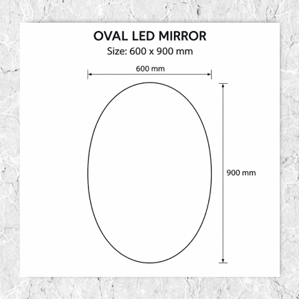 Oval LED Mirror 600-900