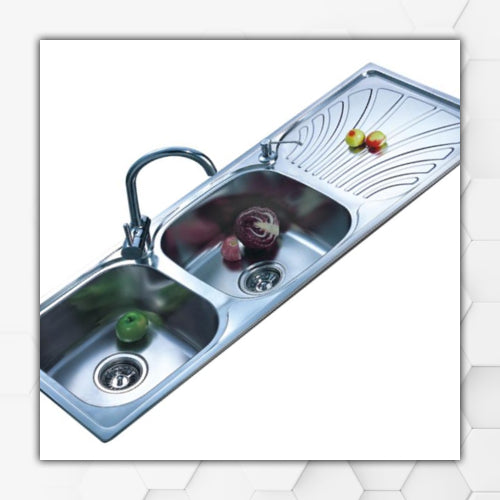 Overmount Double Bowl Kitchen Sink